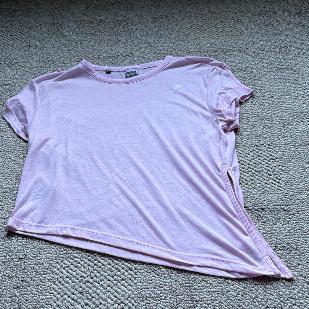 Gymshark Light Pink Asymmetrical Tee